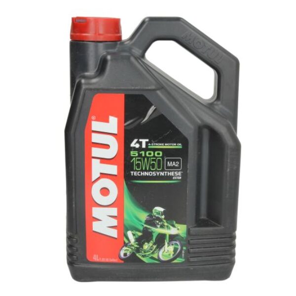 OLEJ DO SILNIKÓW 4T SAE 15W50 MOTUL 5100 4L SM JASO MA-2 PÓŁSYNTETYCZNY