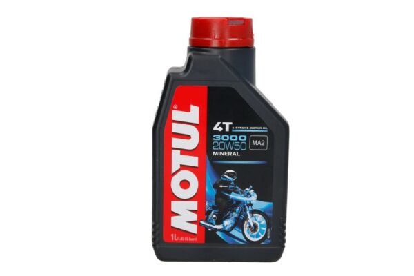 OLEJ DO SILNIKÓW 4T SAE 20W50 MOTUL 3000 1L SJ JASO MA-2 MINERALNY