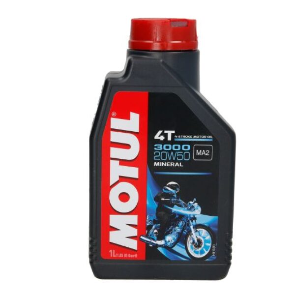 OLEJ DO SILNIKÓW 4T SAE 20W50 MOTUL 3000 1L SJ JASO MA-2 MINERALNY