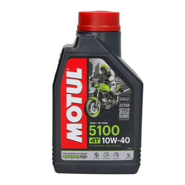 OLEJ DO SILNIKÓW 4T SAE 10W40 MOTUL 5100 1L SM JASO MA-2 PÓŁSYNTETYCZNY