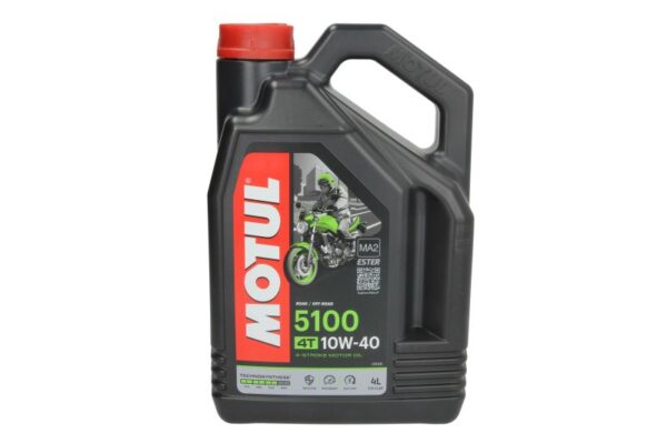 OLEJ DO SILNIKÓW 4T SAE 10W40 MOTUL 5100 4L SM JASO MA-2 PÓŁSYNTETYCZNY