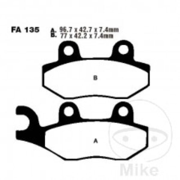 Klocki hamulcowe EBC FA135TT  Yamaha XTZ WR YXR