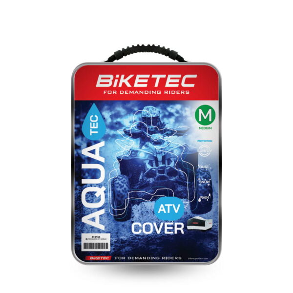 BIKETEC BT3165 POKROWIEC WODOODPORNY AQUATEC NA ATV KOLOR CZARNY/SZARY ROZMIAR M