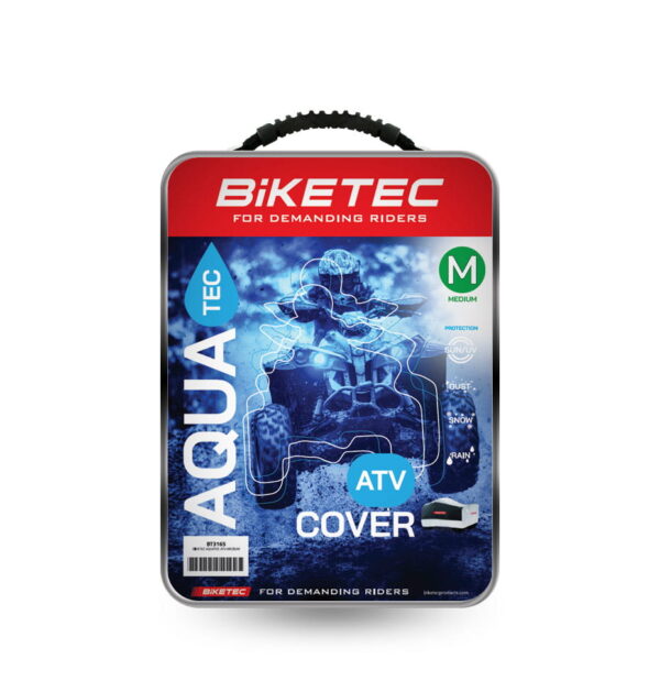 BIKETEC BT3165 POKROWIEC WODOODPORNY AQUATEC NA ATV KOLOR CZARNY/SZARY ROZMIAR M