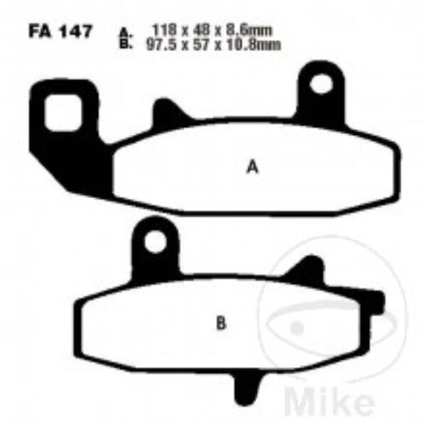 Klocki hamulcowe EBC FA147 Suzuki DR 650