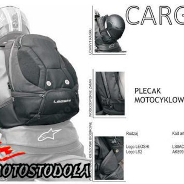 PLECAK MOTOCYKLOWY LS2 LEOSHI NA LAPTOP I KASK 17L