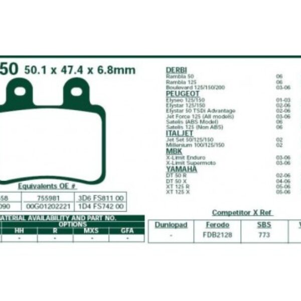 Klocki hamulcowe EBCFA350