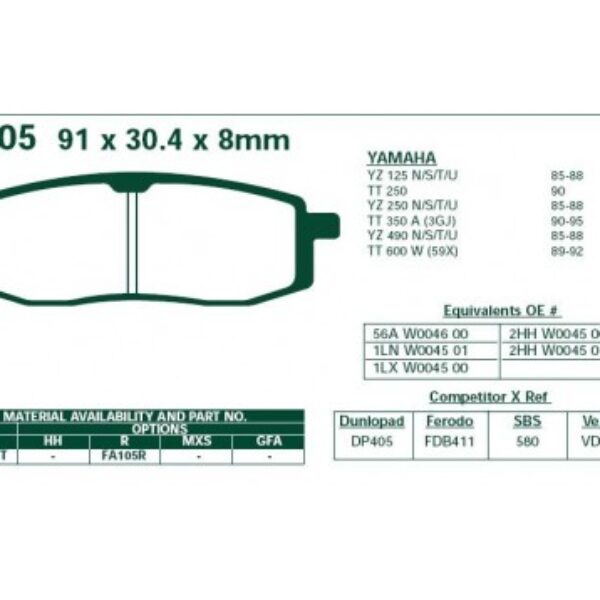 Klocki hamulcowe EBC FA105