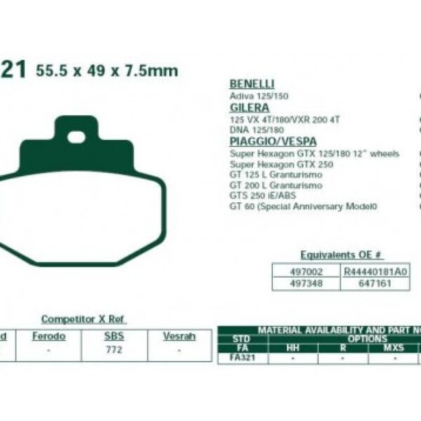 Klocki hamulcowe EBC SFA321