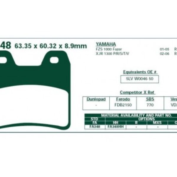 Klocki hamulcowe EBCFA348