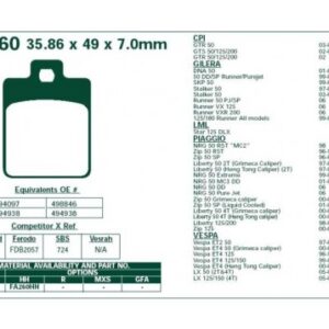 Klocki hamulcowe EBCSFA260