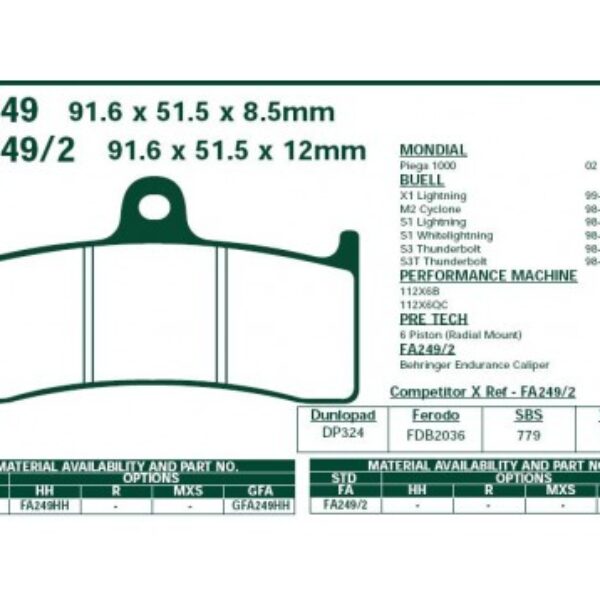 Klocki hamulcowe NHC K5040-AK150 ZAMIENNIK EBCFA249